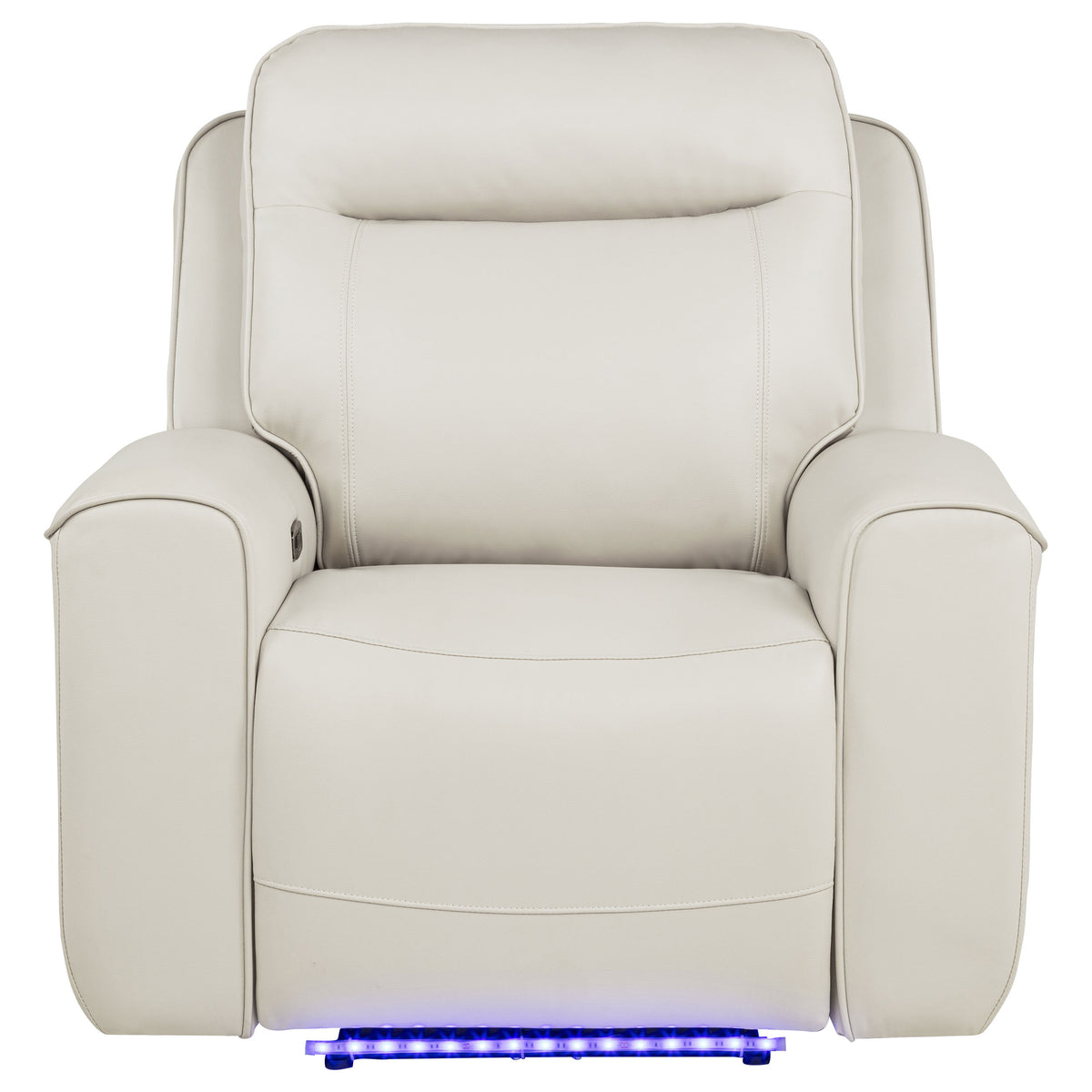 Rojas Dual Power Recliner with Cupholder Storage and LED Lighting Greige