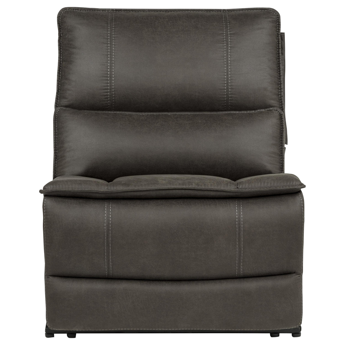 Marcell Transitional Armless Power Recliner Module Grey
