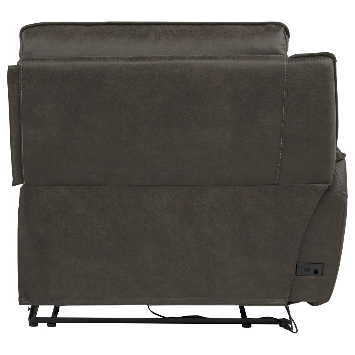 Marcell Transitional LAF Power Recliner with USB Charging Grey