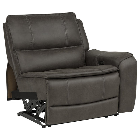 Marcell Transitional RAF Power Recliner with USB Charging Grey