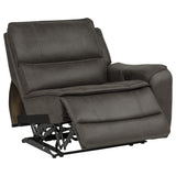 Marcell 3-Piece Transitional Power Reclining Sofa with USB Charging Grey