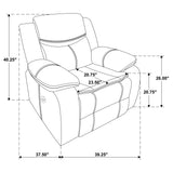 Sycamore Upholstered Power Recliner Chair Dark Brown