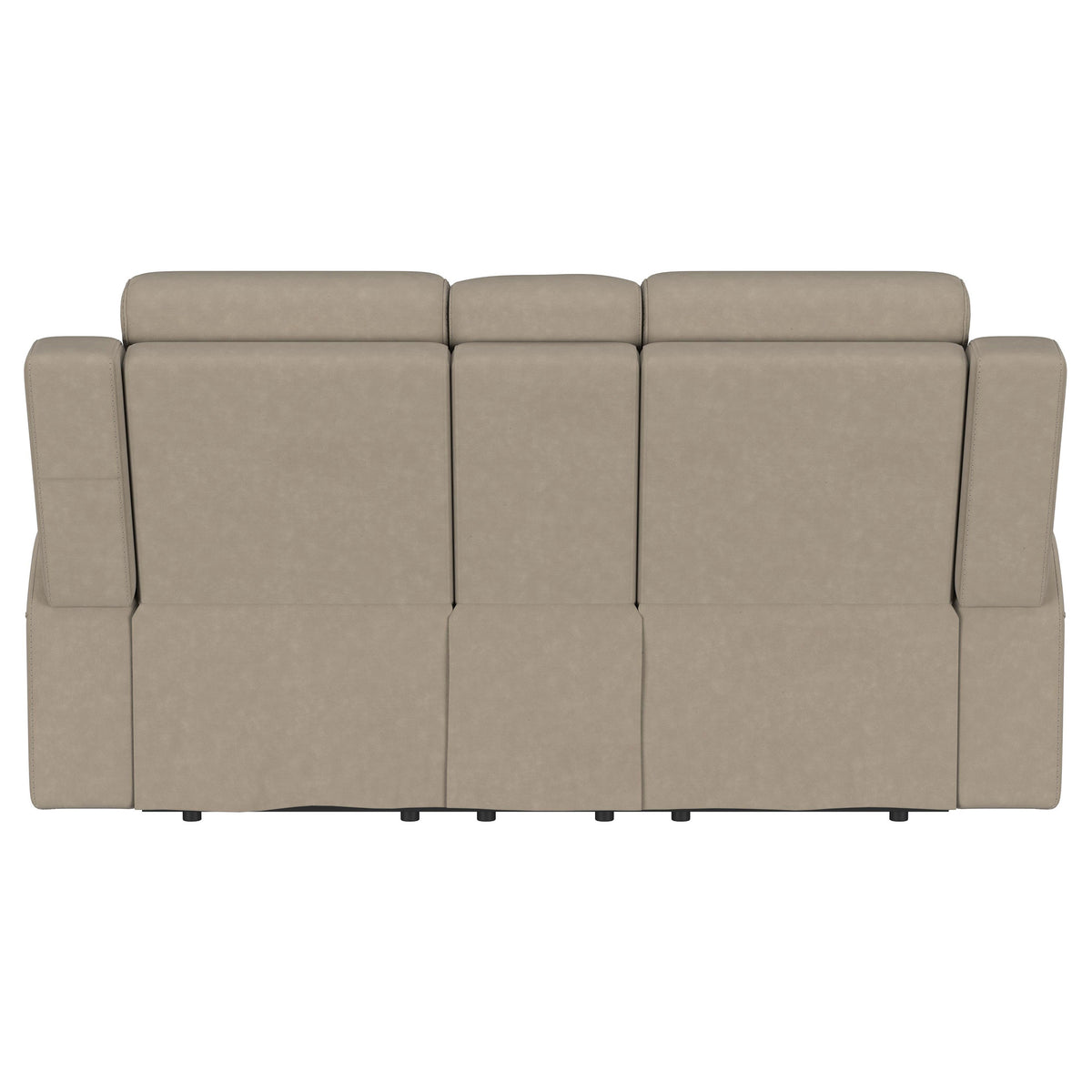Brentwood Upholstered Motion Reclining Loveseat Taupe