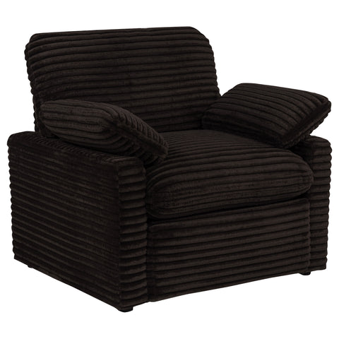 Collins Upholstered Power Recliner Chair Chocolate Brown