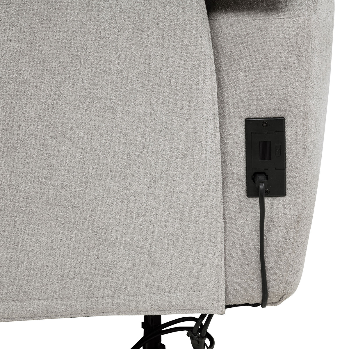 Sylmar Chenille Upholstered Power Recliner Dove Grey