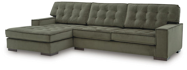 Caspian-Town Olive 2-Piece Sectional with Left-Arm Facing Chaise