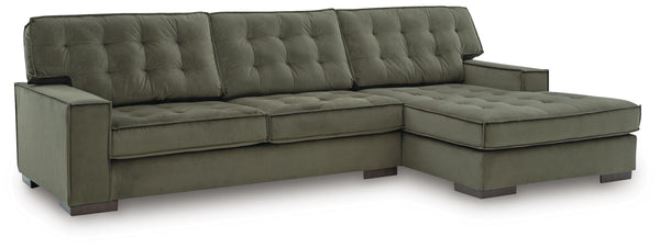Caspian-Town Olive 2-Piece Sectional with Right-Arm Facing Chaise