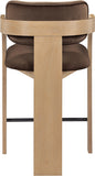 Cedra Velvet Performance Fabric Upholstered Counter Stool — 33052-C - Brown - 33052Brown-C alternate view 4