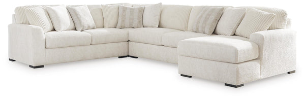 Chessington Ivory 4-Piece Sectional with Right-Arm Facing Chaise