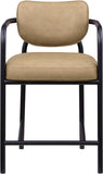 Serava Vegan Leather Upholstered Counter Stool — 77067-C - Tan - 77067Tan-C alternate view 2