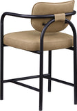 Serava Vegan Leather Upholstered Counter Stool — 77067-C - Tan - 77067Tan-C alternate view 5