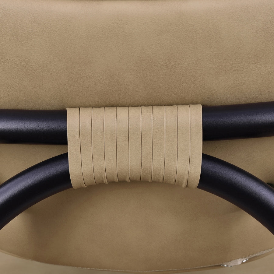 Serava Vegan Leather Upholstered Counter Stool — 77067-C - Tan - 77067Tan-C alternate view 6