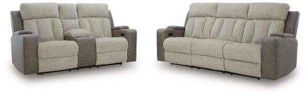 WhipLash Sisal Power Reclining Living Room Set