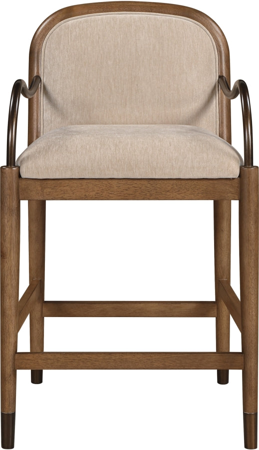 Cambria Fabric Upholstered Counter Stool — 75032-C - Beige - 75032Beige-C alternate view 2