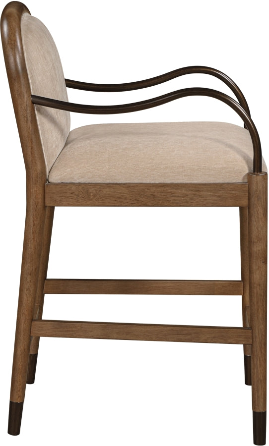 Cambria Fabric Upholstered Counter Stool — 75032-C - Beige - 75032Beige-C alternate view 3