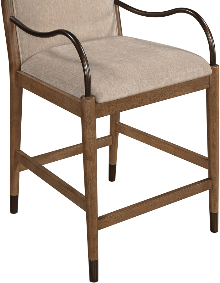 Cambria Fabric Upholstered Counter Stool — 75032-C - Beige - 75032Beige-C alternate view 5