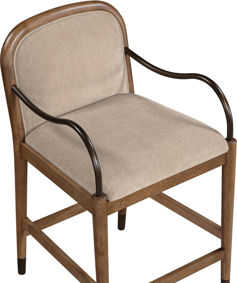 Cambria Fabric Upholstered Counter Stool — 75032-C - Beige - 75032Beige-C alternate view 6