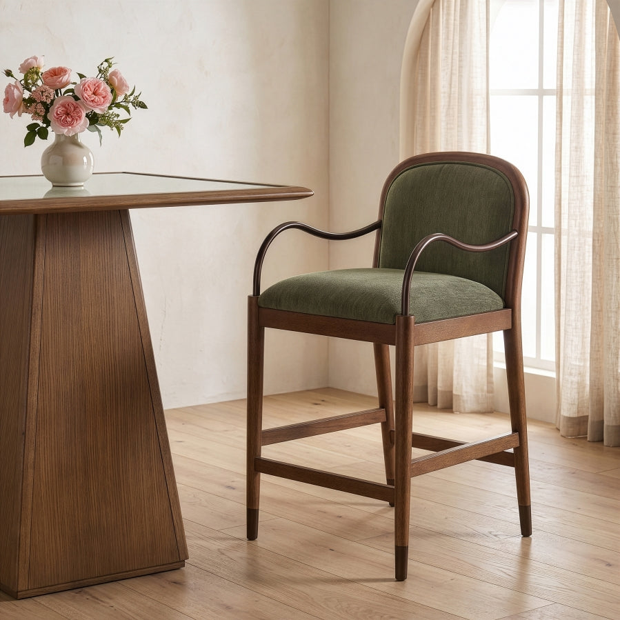 Cambria Fabric Upholstered Counter Stool — 75032-C - Green - 75032Green-C alternate view 1