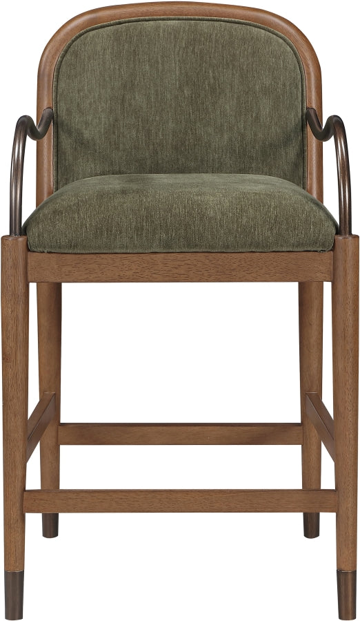 Cambria Fabric Upholstered Counter Stool — 75032-C - Green - 75032Green-C alternate view 2