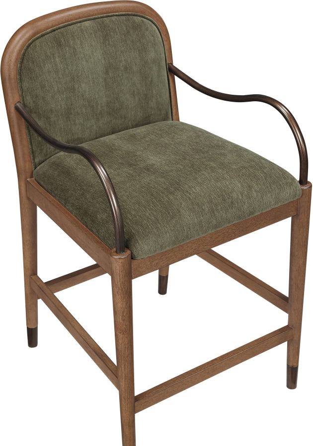 Cambria Fabric Upholstered Counter Stool — 75032-C - Green - 75032Green-C alternate view 5