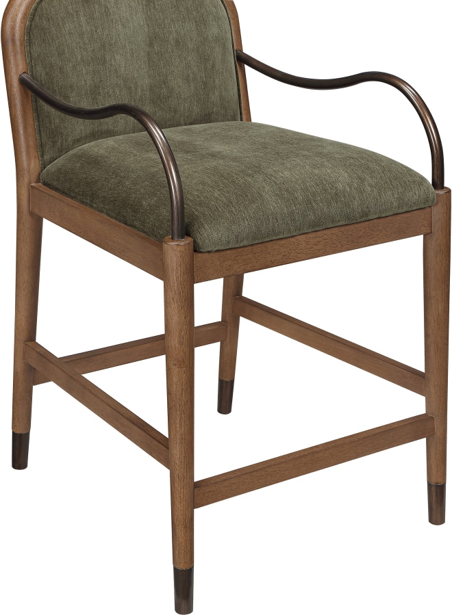 Cambria Fabric Upholstered Counter Stool — 75032-C - Green - 75032Green-C alternate view 6