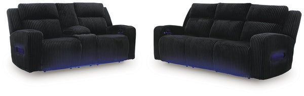 Forest Lake Black Power Reclining Living Room Set