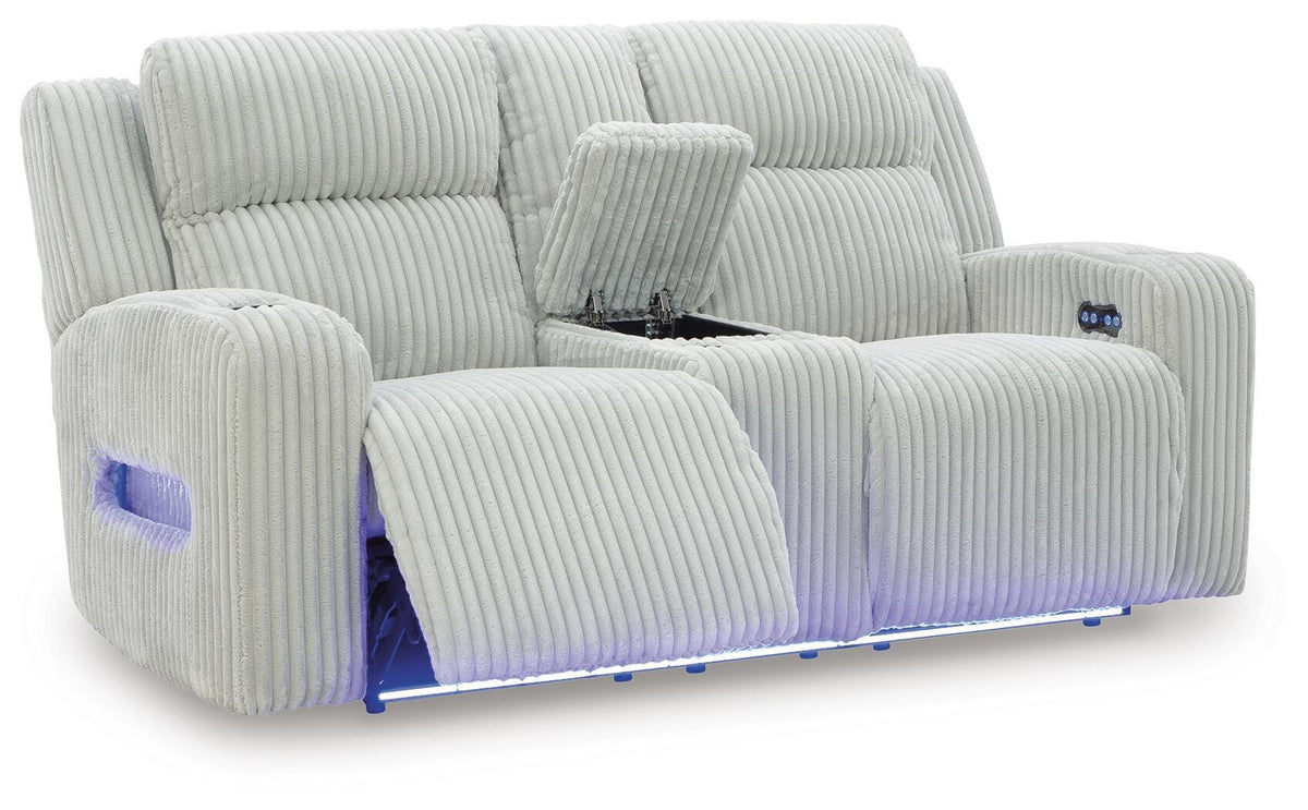 Carvara Power Reclining Loveseat with Console