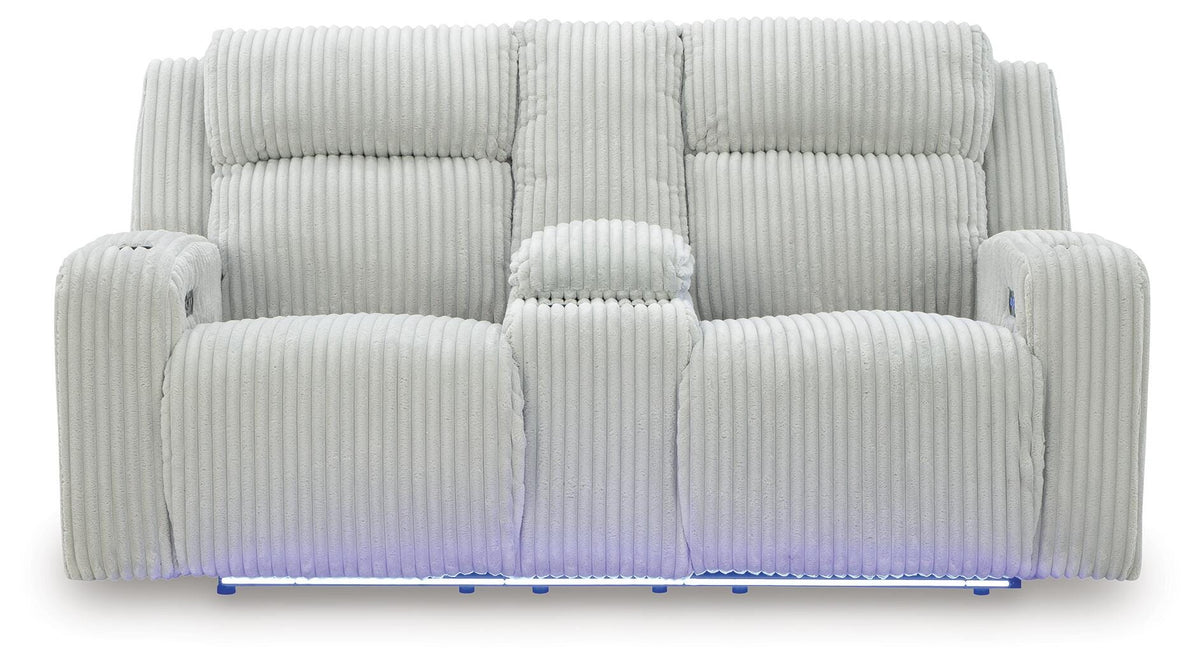 Carvara Power Reclining Loveseat with Console