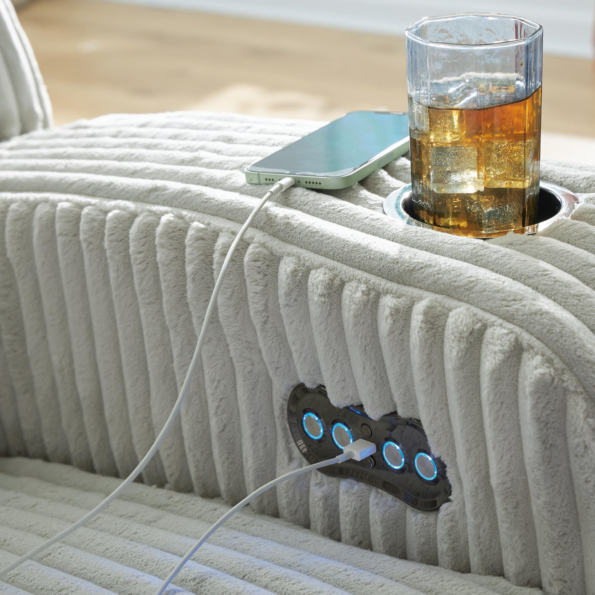 Carvara Power Reclining Loveseat with Console