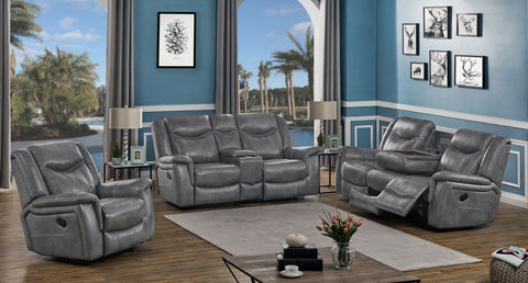Conrad Reclining Living Room Set Grey