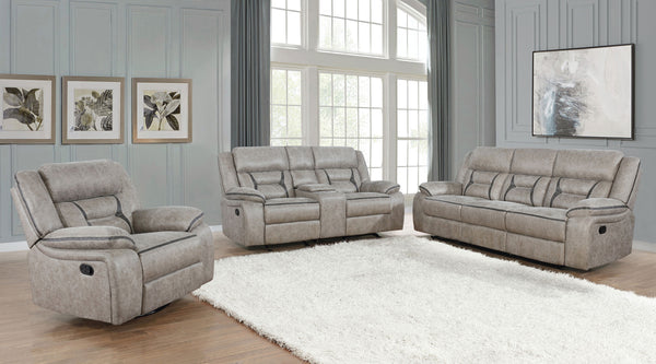 Greer Reclining Living Room Set Taupe