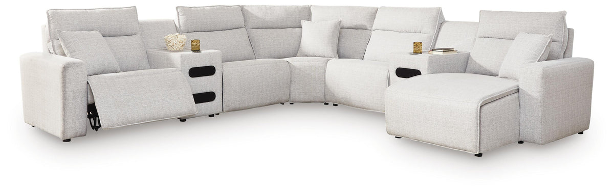 Modmax II 7-Piece Power Reclining Sectional with Chaise and Audio Consoles
