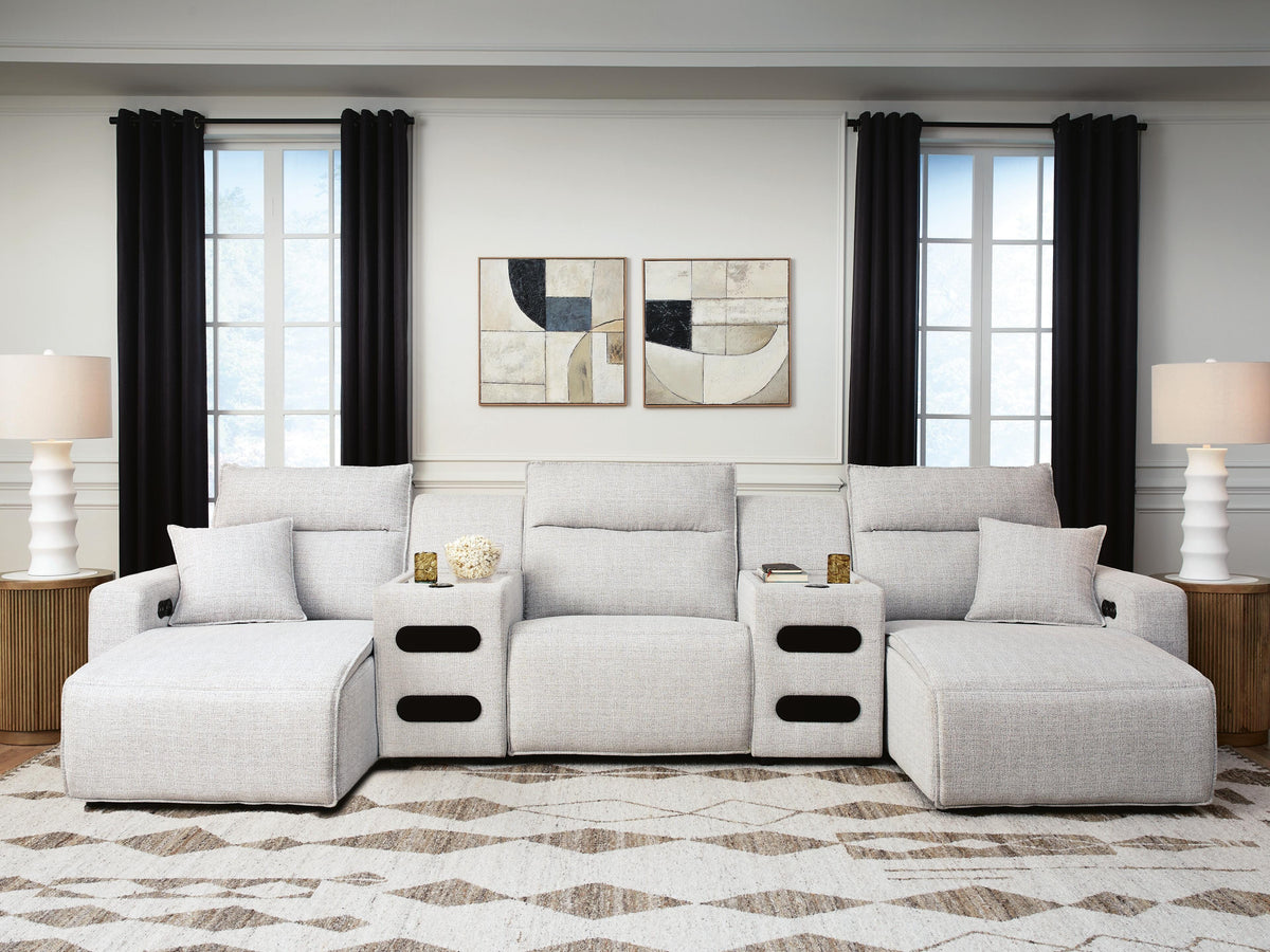 Modmax II 5-Piece Power Reclining Sectional with Chaise and Audio Consoles
