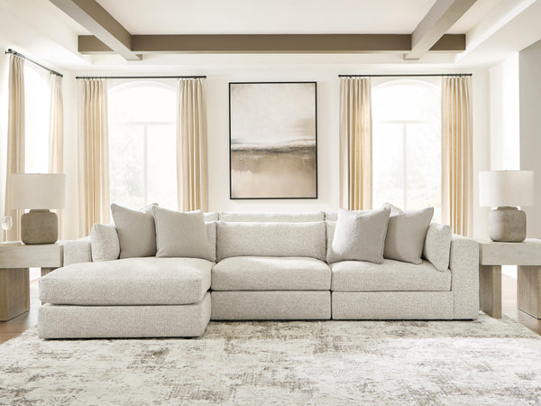 Ashbourne Estate Snowstone 3-Piece Sectional with Left-Arm Facing Chaise