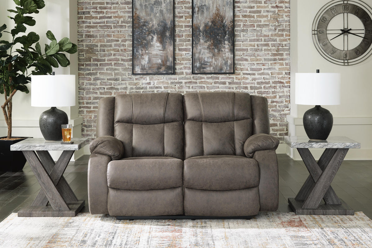 First Base Reclining Loveseat and Recliner