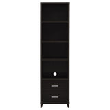 Lewes 4-shelf Engineered Wood Media Tower Cappuccino