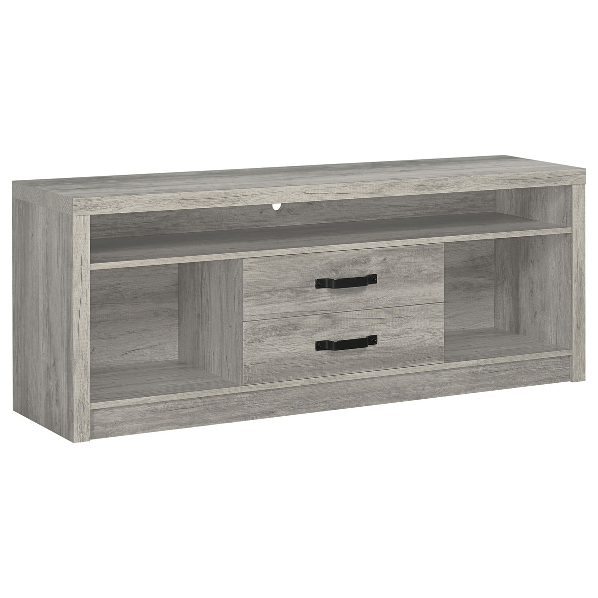 Burke 2-drawer Engineered Wood 59-inch TV Stand Grey Driftwood