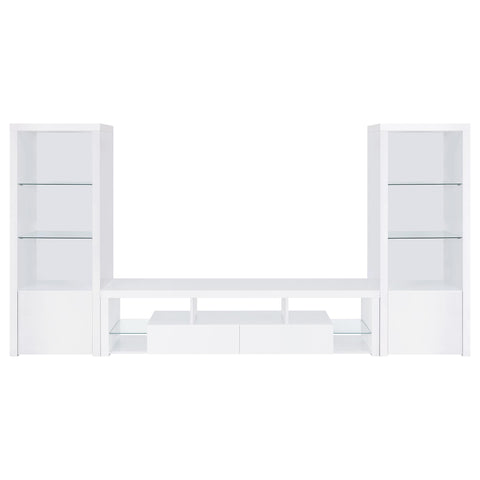 Jude 3-piece 71-inch TV Entertainment Center White High Gloss