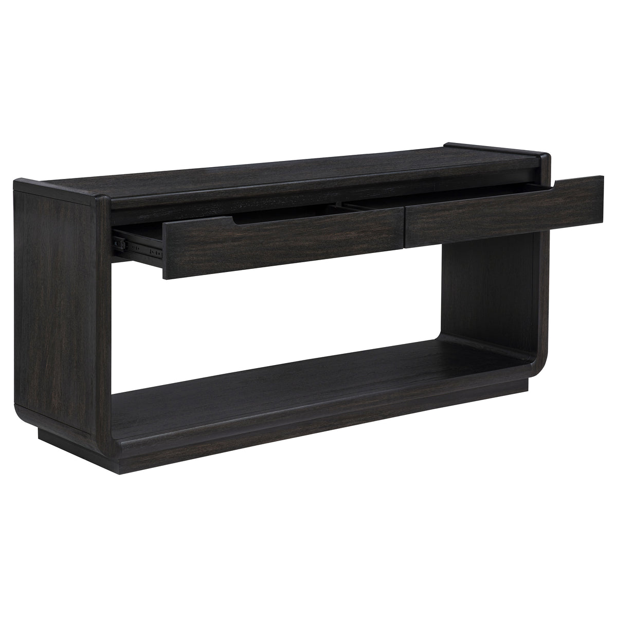 Leandro 2-drawer Entryway Sofa Console Table Burnished Black