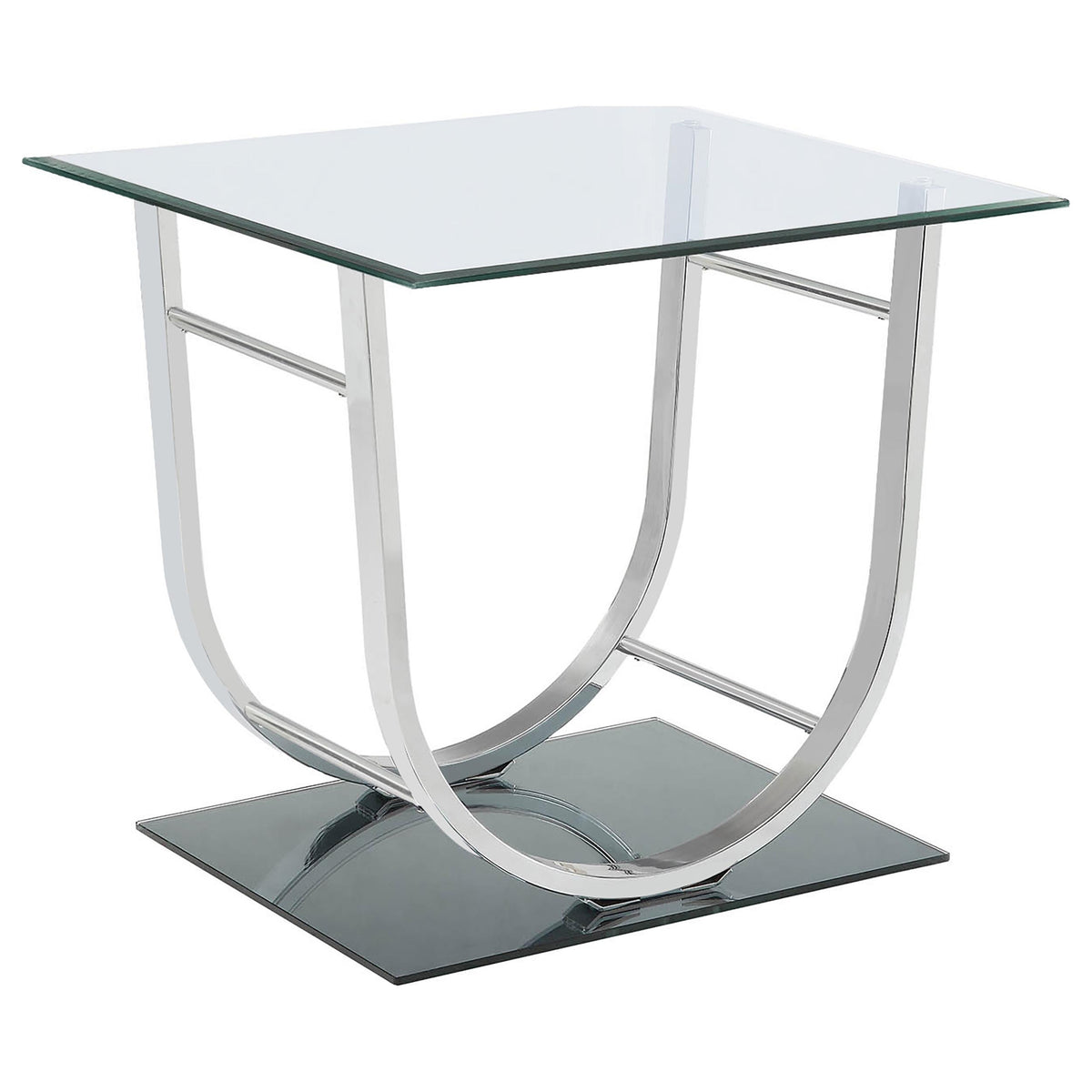 Danville 3-piece Glass Top Coffee and End Table Set Chrome