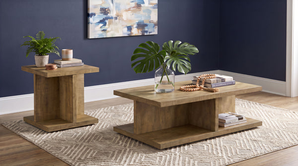 Cortona 2-piece Coffee and End Table Set Mango