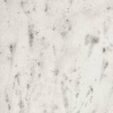 Haven Round Genuine White Marble Top End Side Table Black