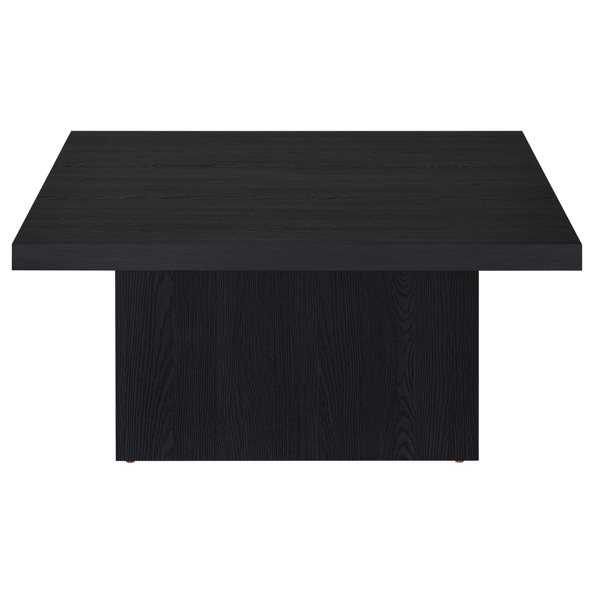 Devar 2-piece Square Cocktail Coffee End Table Set Black