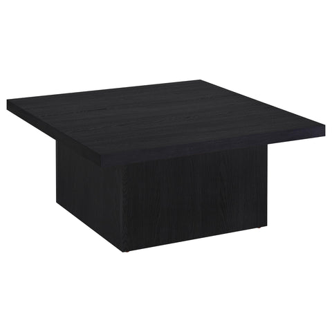 Devar Square Engineered Wood Cocktail Coffee Table Black
