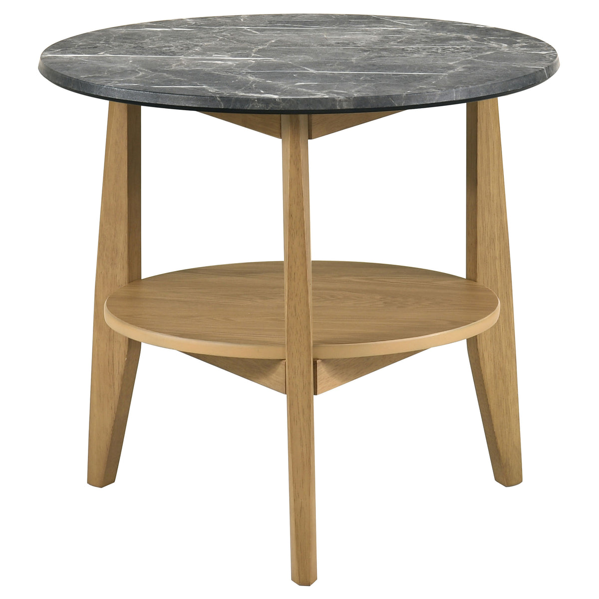 Bradley 2-Piece Round SmartTop™ Coffee Table Set Grey and Natural
