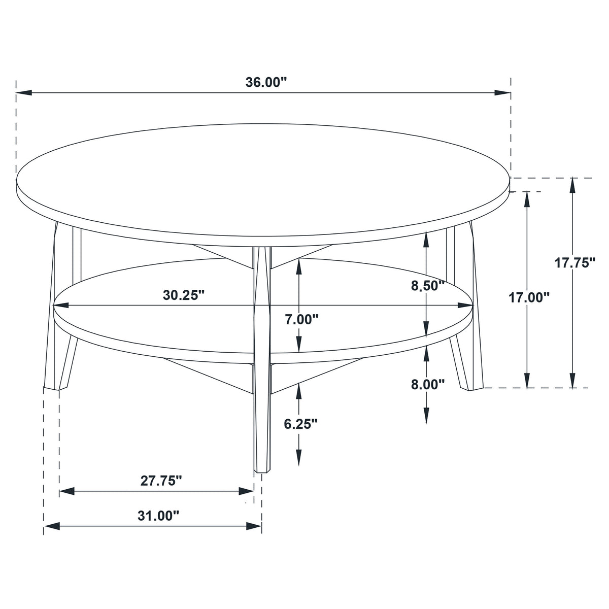 Bradley 2-Piece Round SmartTop™ Coffee Table Set Grey and Natural