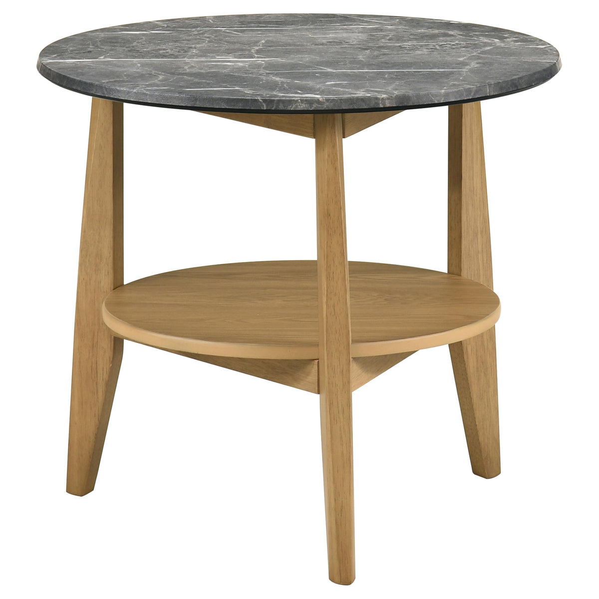 Bradley 3-Piece Round SmartTop™ Coffee Table Set Grey and Natural