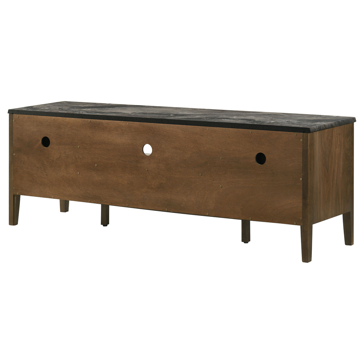 Bradley 63-inch 2-Door SmartTop™ TV Stand Smokey Grey and Dark Brown