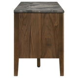Bradley 63-inch 2-Door SmartTop™ TV Stand Smokey Grey and Dark Brown