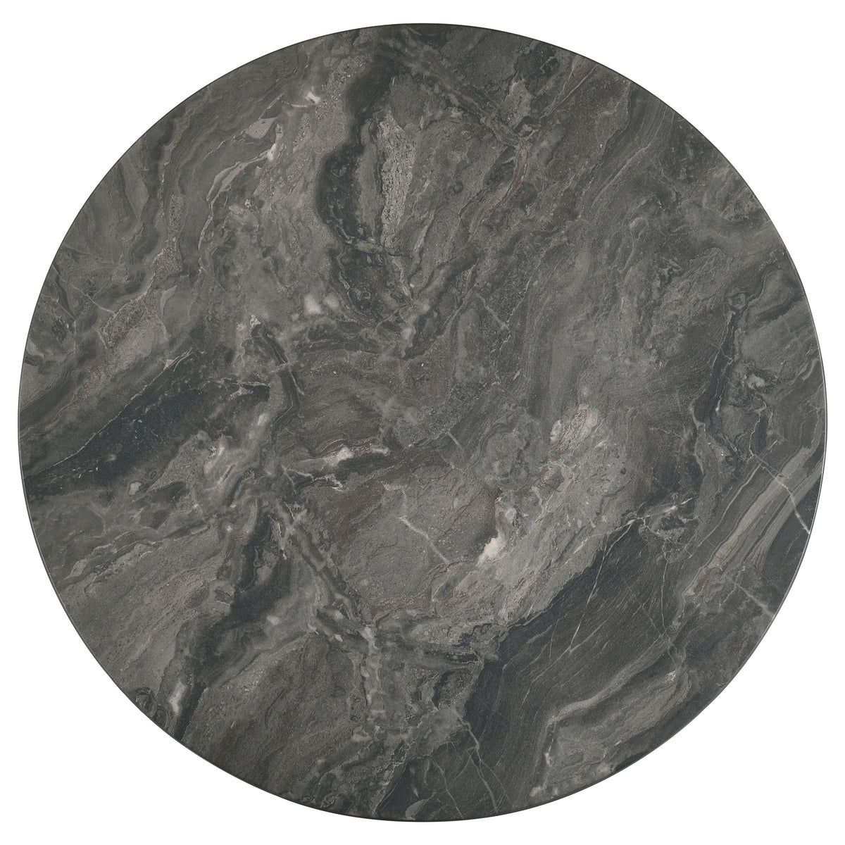 Bradley 3-Piece Round SmartTop™ Coffee Table Set Smokey Grey and Dark Brown